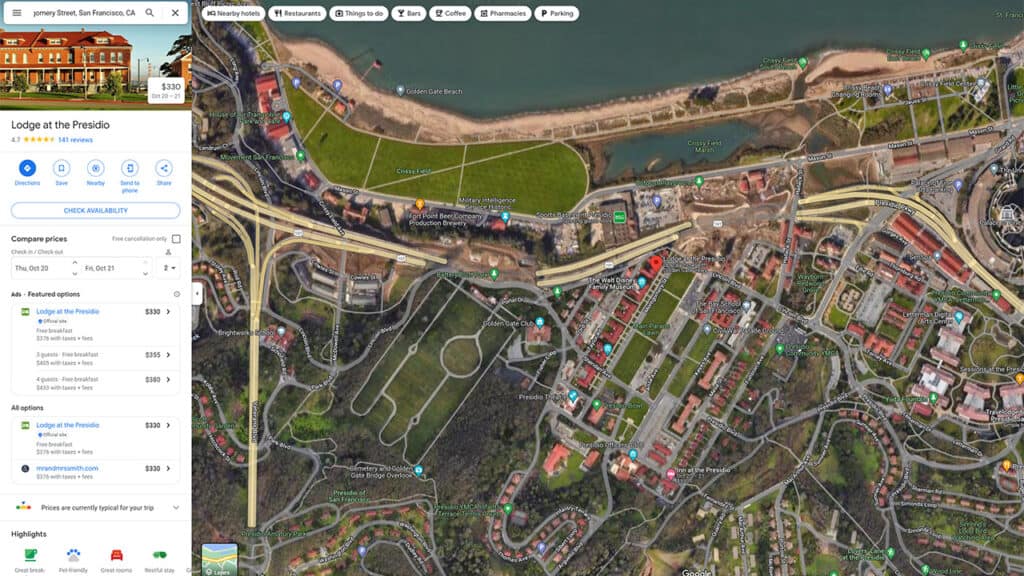 Lodge at the Presidio Google Listing