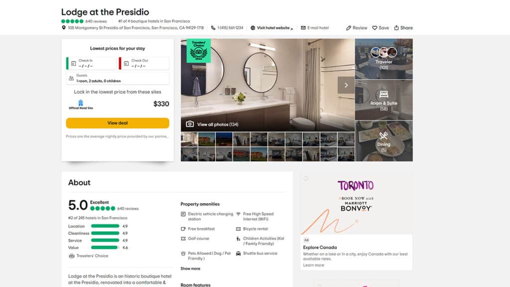 Lodge at the Presidio TripAdvisor