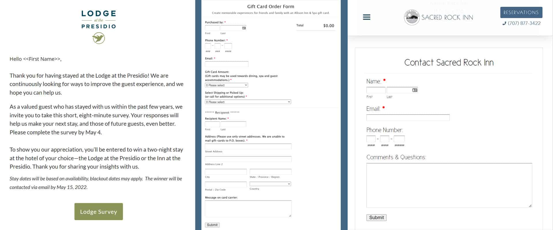 Surveys and Forms